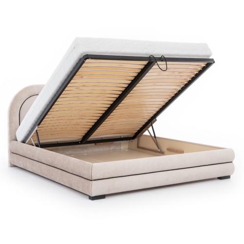 Łóżko tapicerowane Nello z pojemnikiem lub bez