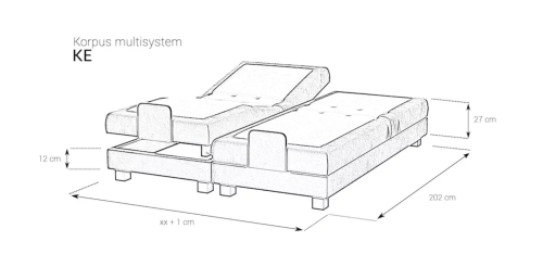 Korpus Box KE z wbudowanym stelażem elektrycznym