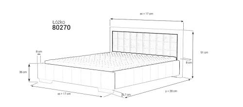 Łóżko tapicerowane 80270
