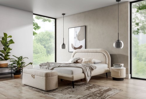 Łóżko tapicerowane Nello z pojemnikiem lub bez