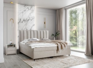 Łóżko kontynentalne Slim z pojemnikiem na pościel New Elegance