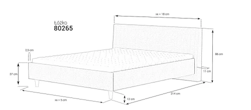 Łóżko tapicerowane 80265