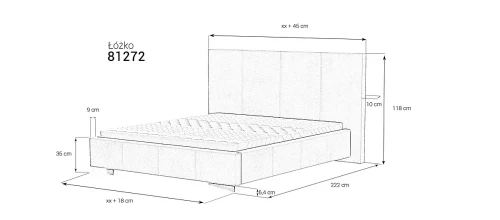 Łóżko tapicerowane 81272