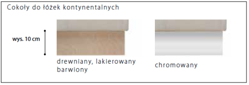 Cokół chrom do łóżek kontynentalnych New Elegance