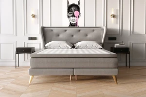 Łóżko kontynentalne Box 171 zestaw z materacem i przekładką