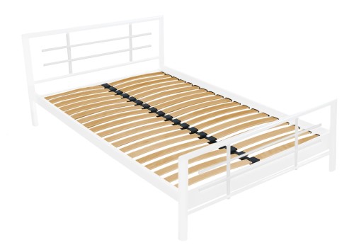 Łóżko metalowe Mira ze stelażem