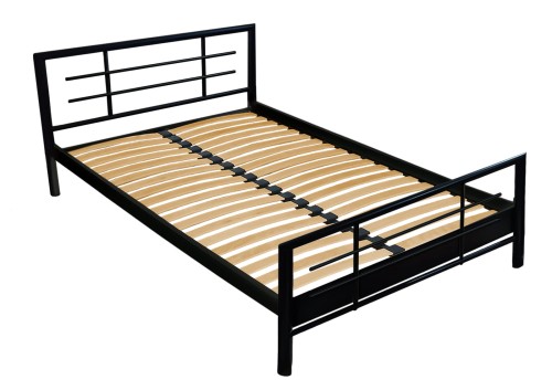 Łóżko metalowe Mira ze stelażem