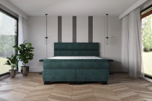 Łóżko kontynentalne Box 87  zestaw z materacem i przekładką