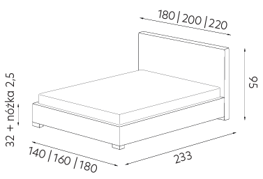 Łóżko tapicerowane Nubo