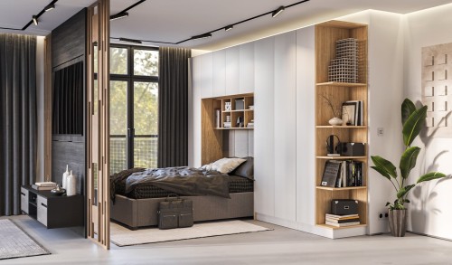System mebli Sleep Varia fronty mat zabudowa sypialni
