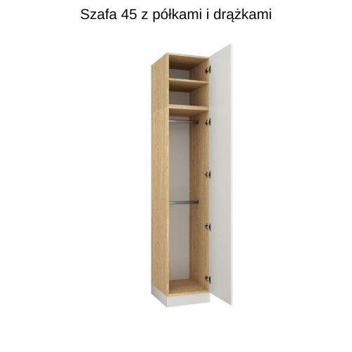 System mebli Sleep Varia fronty biały połysk zabudowa sypialni