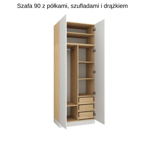 System szaf i regałów Sleep Varia fronty mat - zabudowa do sypialni