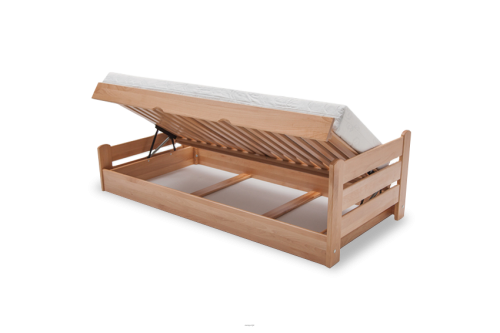 Łóżko bukowe z pojemnikiem Relax