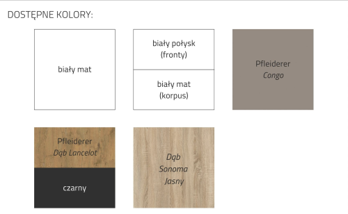 Nadstawka "N" Basic z otwartymi półkami (kolor do wyboru)
