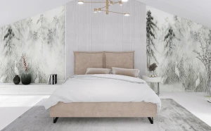 Łóżko tapicerowane Simone  wersja Light z pojemnikiem lub bez