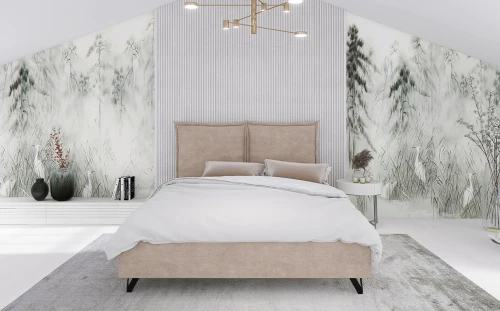 Łóżko tapicerowane Simone  wersja Light z pojemnikiem lub bez