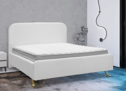 Łóżko Cleto tapicerowane wersja Light z pojemnikiem lub bez