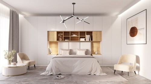 System mebli Sleep Varia ze stolikami nocnymi  dąb olejowany