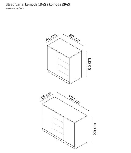 System mebli Sleep Varia fronty mat zabudowa sypialni