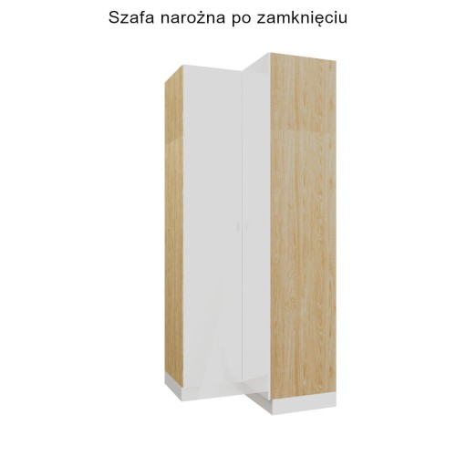 System szaf i regałów Sleep Varia fronty biały połysk - zabudowa do sypialni