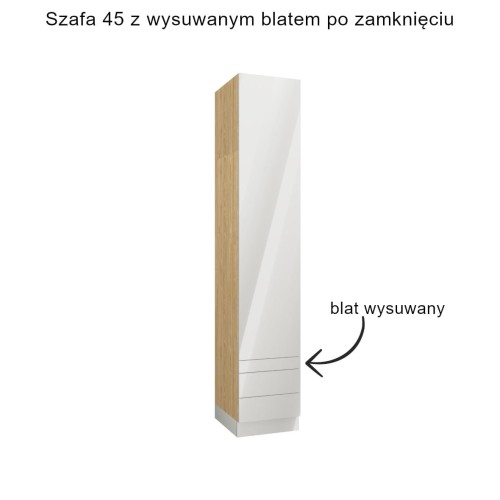 System szaf i regałów Sleep Varia fronty biały połysk - zabudowa do sypialni