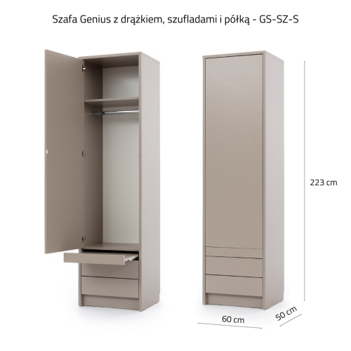 Półkotapczan z sofą GENIUS 140x200 lub 160x200 cm kolory matowe, rozwiązanie do małych pomieszczeń (sofa z pojemnikiem)