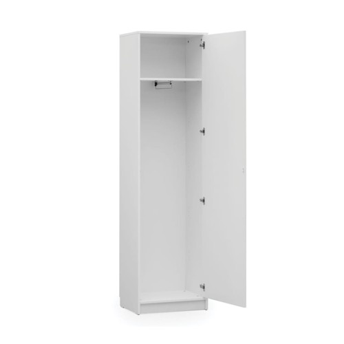 Półkotapczan poziomy BASIC 90x200 | 120x200 | 140x200 w białym połysku na frontach z szafami i nadstawką do wyboru