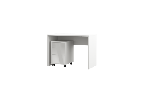 Łóżko w szafie/półkotapczan pionowy GENIUS (biały połysk) 120x200 | 140x200|160x200 z siłownikami gazowymi i szafami do wyboru