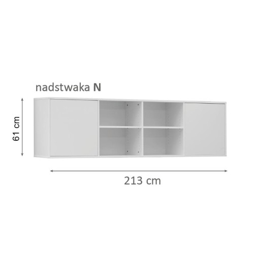 Półkotapczan poziomy Basic 90x200 | 120x200 | 140x200 kolory matowe jednoosobowy lub dwuosobowy z szafami i nadstawką do wyboru