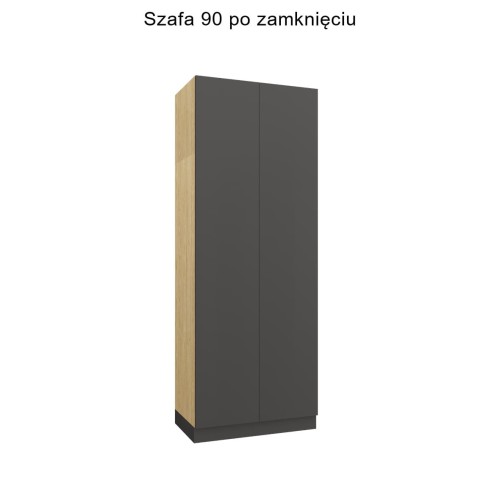 System mebli SLEEP VARIA - zabudowa do sypialni fronty grafitowe