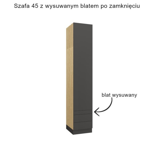 System mebli SLEEP VARIA - zabudowa do sypialni fronty grafitowe