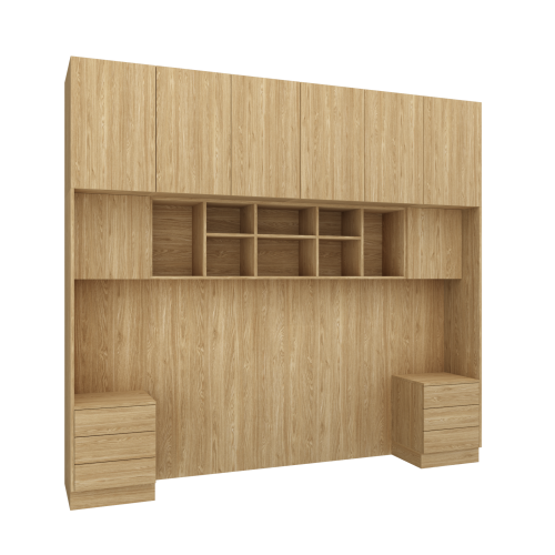 System mebli Sleep Varia ze stolikami nocnymi  dąb olejowany