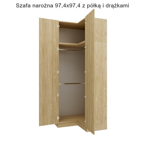 System mebli Sleep Varia ze stolikami nocnymi  dąb olejowany