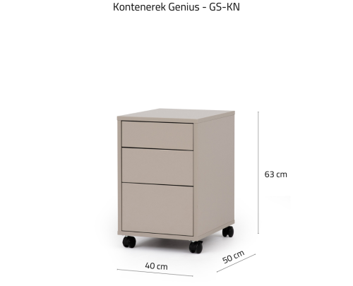 Biurko GENIUS szer. 110 cm bez lub z kontenerkiem (kolor do wyboru)