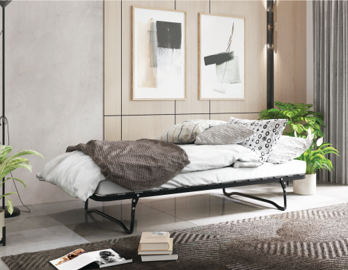 Łóżko składane Panama metalowe 80x190 cm