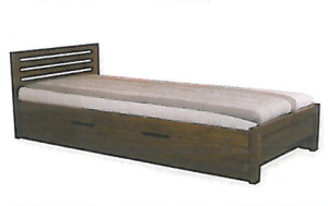 Łóżko drewniane z pojemnikiem Solid