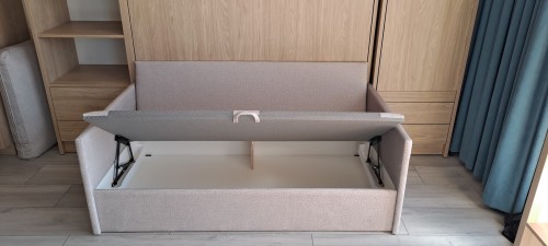 Sofa do półkotapczanu GENIUS 140 lub 160 cm rozwiązanie do małych pomieszczeń