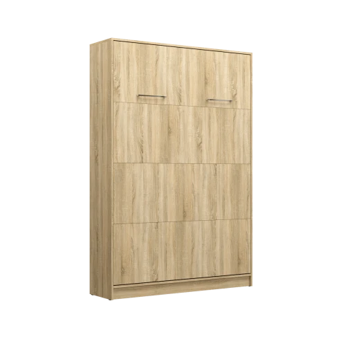 Półkotapczan pionowy Basic 120x200 Dąb Lancelot/czarny dwuosobowy z szafami do wyboru