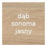 Półkotapczan pionowy Basic 140x200 Dąb Lancelot/czarny dwuosobowy z szafami do wyboru