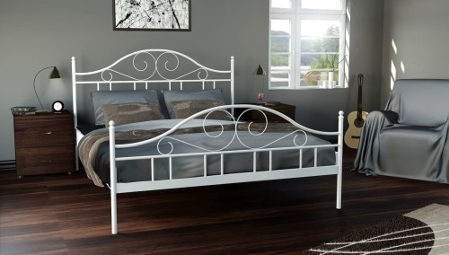Łóżko metalowe Antic ze stelażem