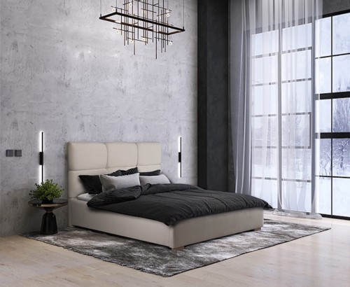 Łóżko tapicerowane Silvano wersja ramowa z pojemnikiem lub bez