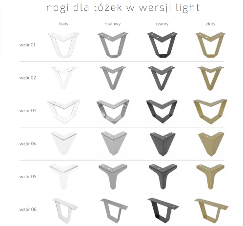 Łóżko tapicerowane Oliviero wersja Light z pojemnikiem lub bez