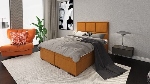 Łóżko kontynentalne Rocco z pojemnikiem lub bez