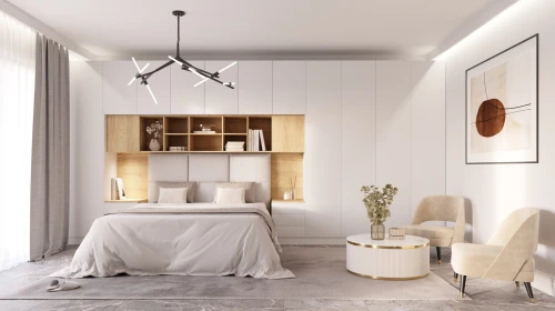 Baza łóżka ze stolikami nocnymi  z systemu zabudowy Sleep Varia dąb olejowany