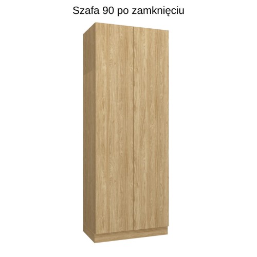 Baza łóżka ze stolikami nocnymi  z systemu zabudowy Sleep Varia dąb olejowany