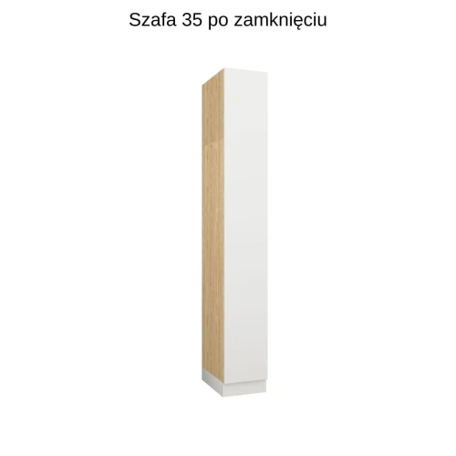 Baza łóżka ze stolikami nocnymi  z systemu zabudowy Sleep Varia dąb olejowany