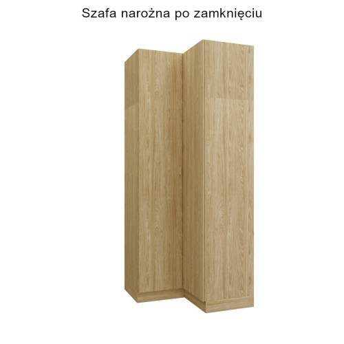 Baza łóżka ze stolikami nocnymi  z systemu zabudowy Sleep Varia dąb olejowany