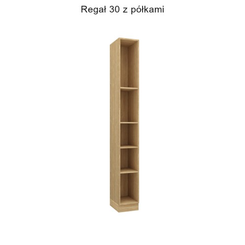 Baza łóżka ze stolikami nocnymi  z systemu zabudowy Sleep Varia dąb olejowany