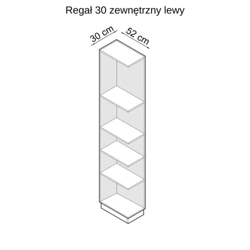 Baza łóżka ze stolikami nocnymi  z systemu zabudowy Sleep Varia fronty biały mat