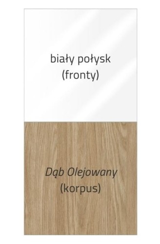 Baza łóżka ze stolikami nocnymi z systemu zabudowy Sleep Varia fronty biały połysk